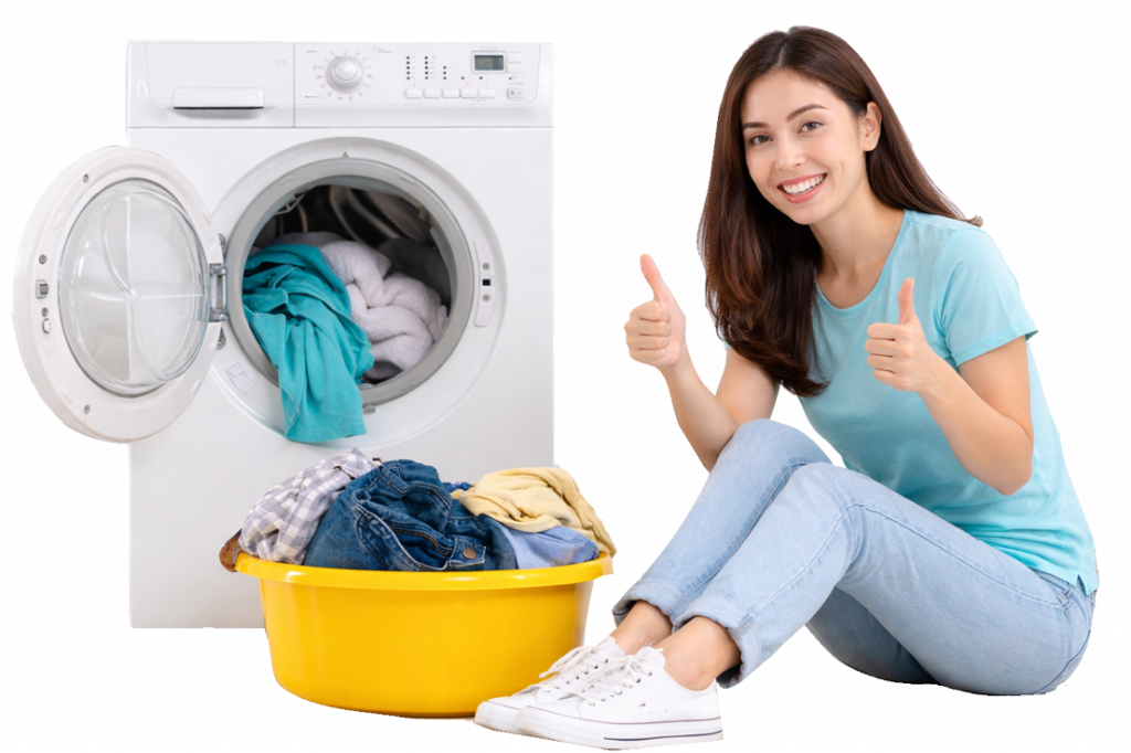 Laundry service in Hoi An for travelers with washing machine and fresh clothes